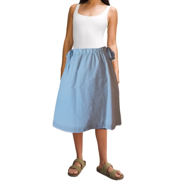 After Market Blue and White Striped Skirt with Bows on sides - Picture 1 of 6